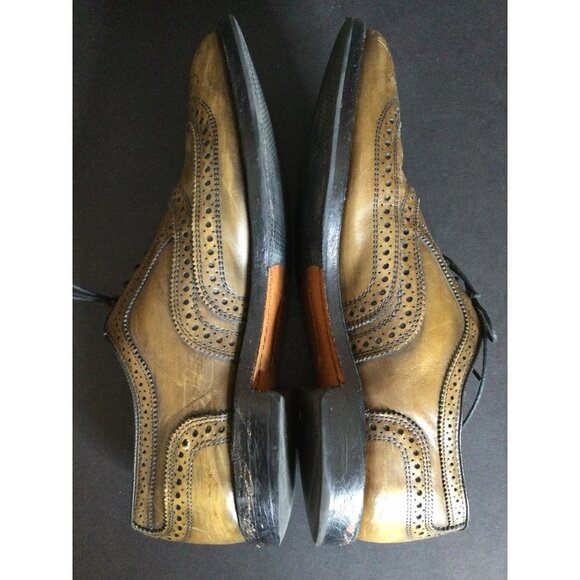 Allen Edmonds Mcallister Mens Wingtip Oxford Dress Shoes Lace Up Leather 9 Brown - Picture 5 of 10